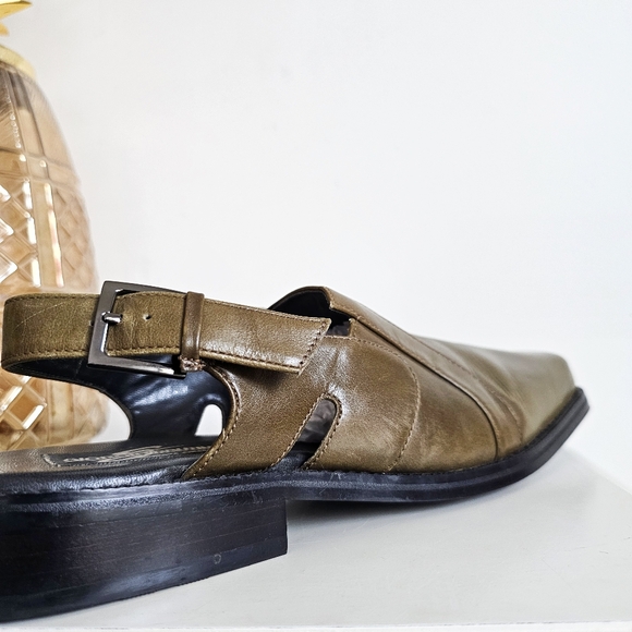 Rare Giorgio Brutini Private Collection Men's 12M Square Toe Slingback Sandals - Picture 9 of 16